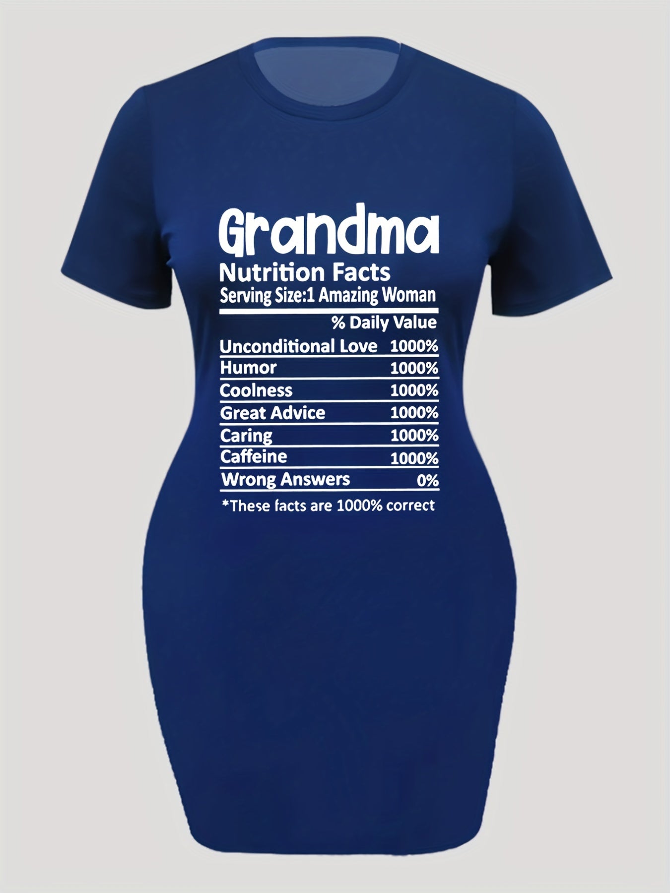  Casual Dress Women's Plus Letter Print Short Sleeve