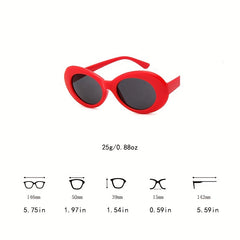 Y2K Oval Sunglasses Women Men Beach Party Club UV400