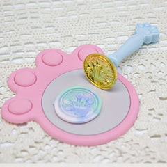 2pcs Cat Paw Shape Fire Paint Seal Handle in Pink