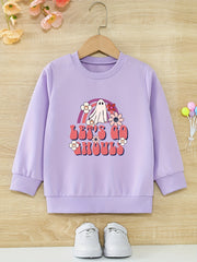 Floral Ghost 'Let's Go Chouls' Girls Sweatshirt