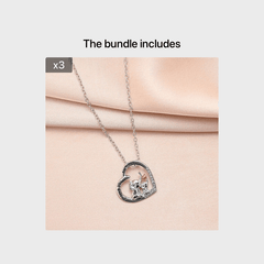 Heart Shaped Elephant Necklace Animal Lady Romantic Confession Gift
