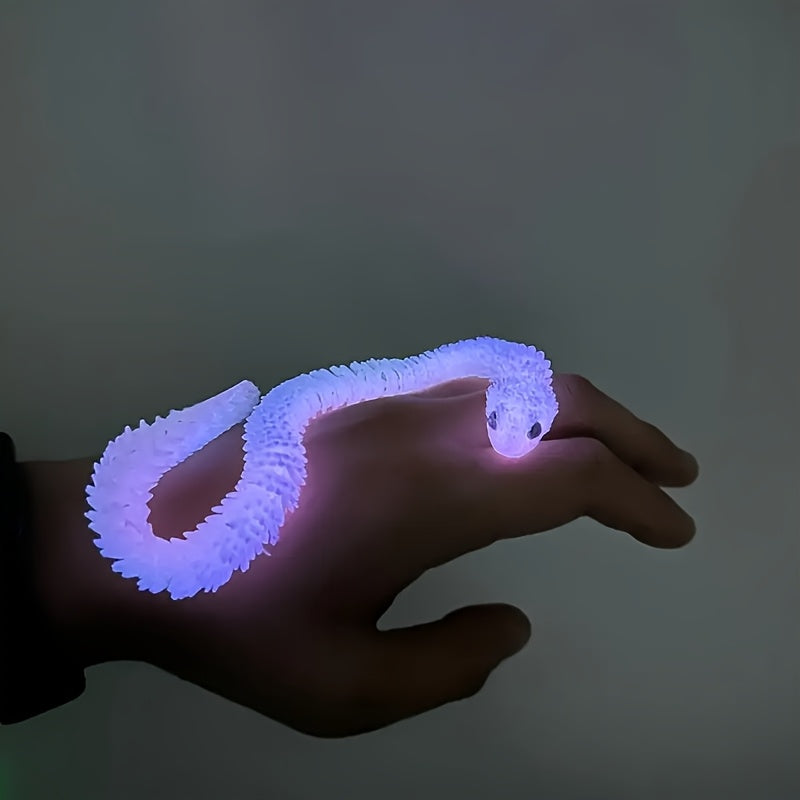 3D Printed Glowing Snake Statue Halloween Christmas Decoration
