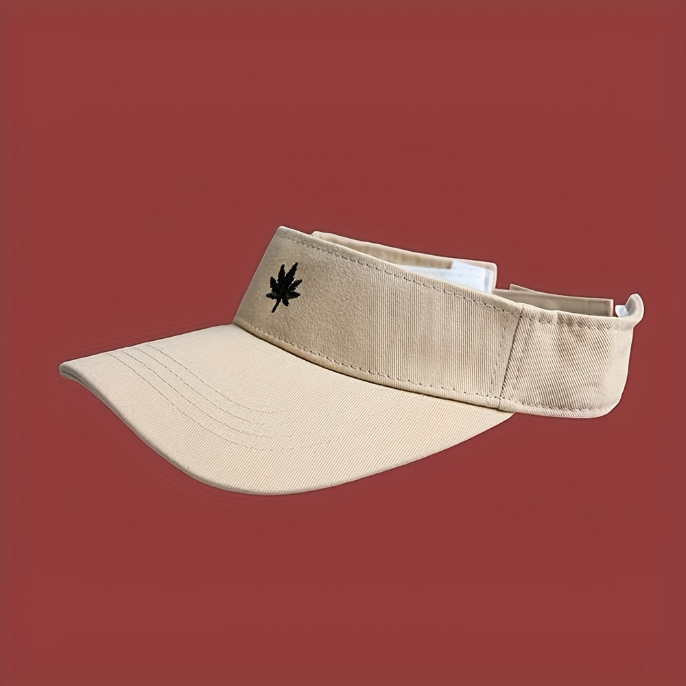 Sunscreen Sunshade Visor Hat with Maple Pattern for Men