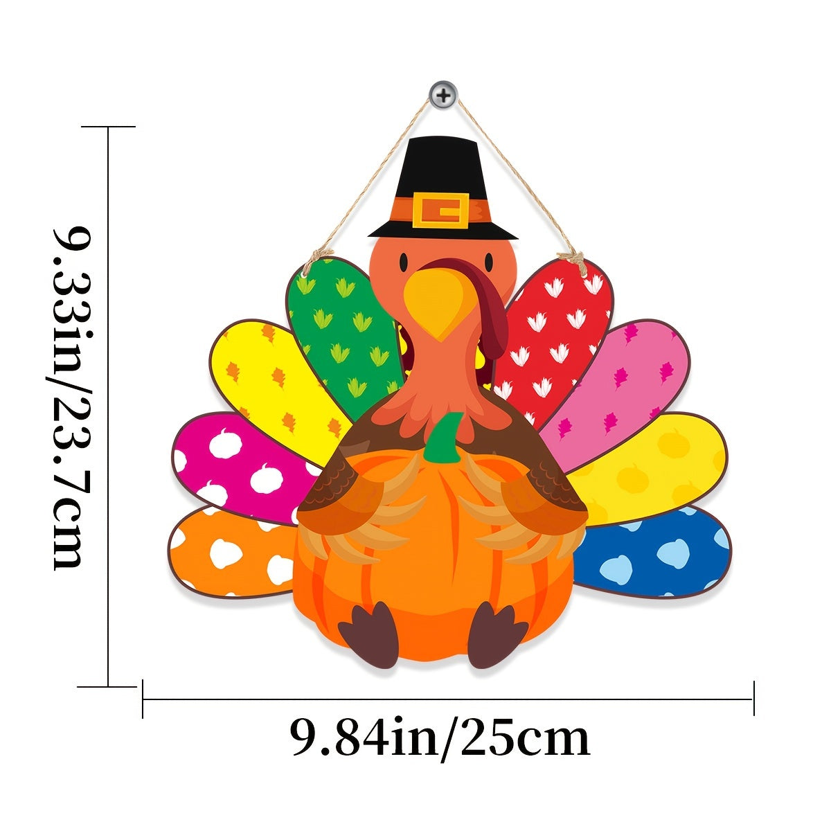 Thanksgiving Party Decoration Hemp Rope Doorplate