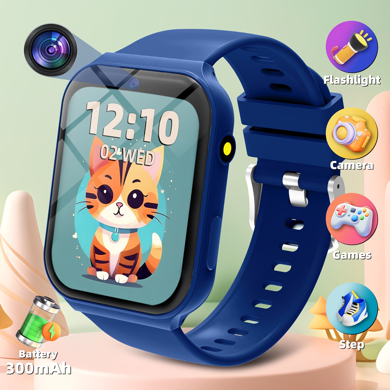SIMSONPRO Youngsters Smart Watch with Touch Screen Camera Flashlight