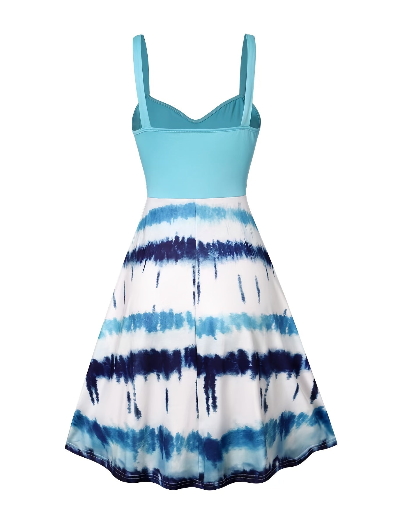 Tie Dye Criss Cross Dress Ruffle Sleeveless