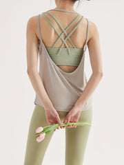 Backless Yoga Sports Tank Top Breathable Loose Top