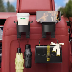 Car Seat Cup Holder Storage Box With Hook for Beverage Cups