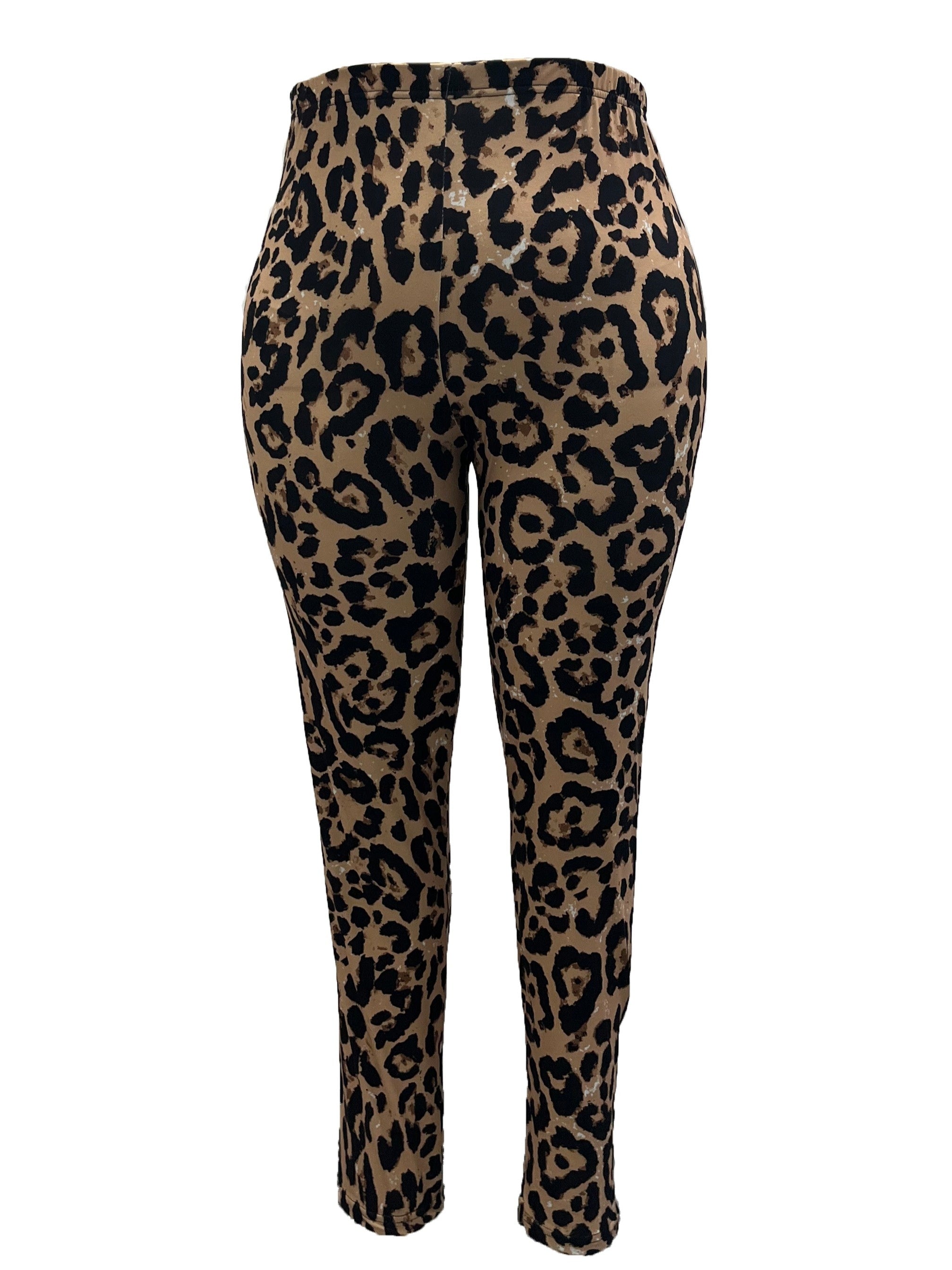  Leopard Print High Rise Skinny Leggings