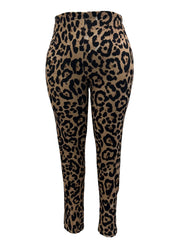  Leopard Print High Rise Skinny Leggings