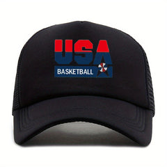 Unisex Sunshade Adjustable Baseball Cap With Basketball Design