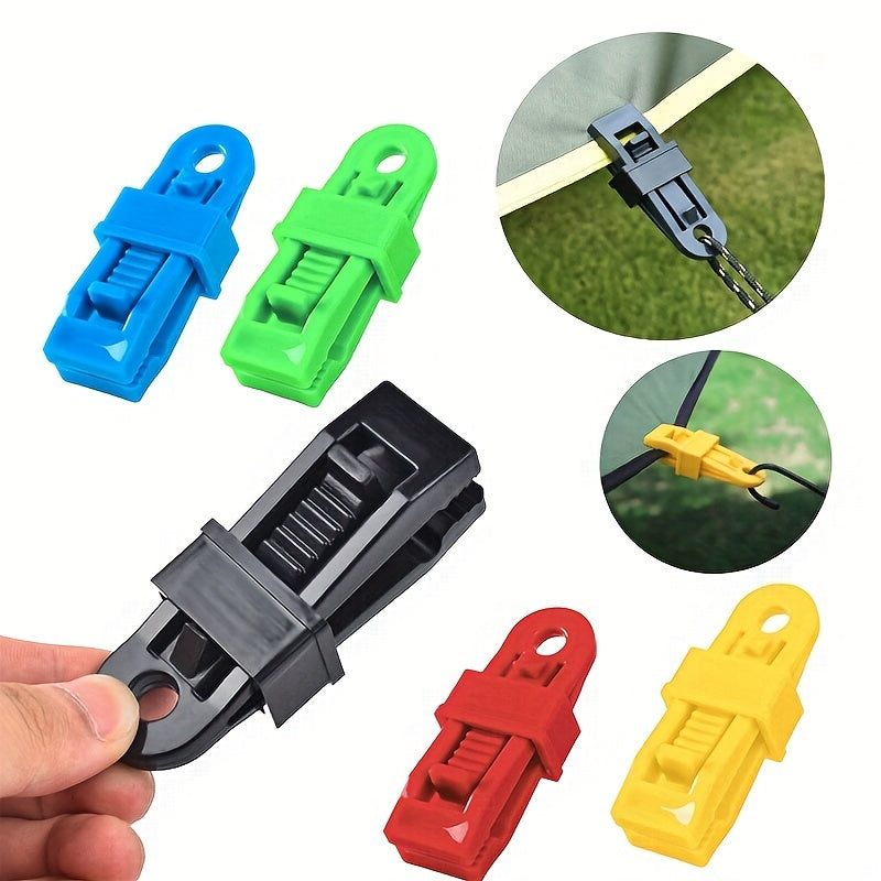 3pcs Tarp Clips Tent Clips Portable Binding Buckle Windproof Rope Buckel