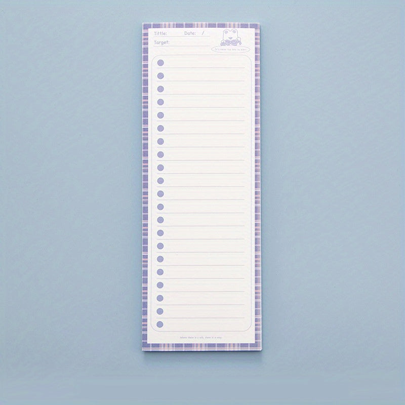 1pc Ins Creative Horizontal Line Grid Memo Plan Book