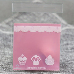 100pcs Self sealing Bag Opp Plastic Packaging Bag For Baking Cookies Candy Bag