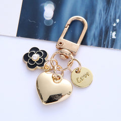 Heart and Floral Shapes Keychain for Women and Men