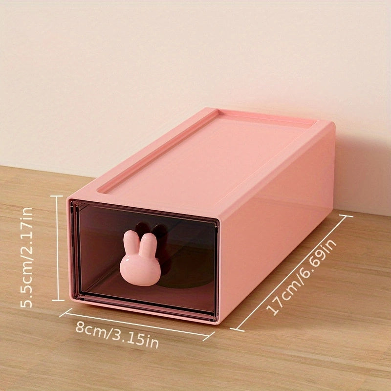 Large Capacity Pencil Case Transparent Drawer Storage Box
