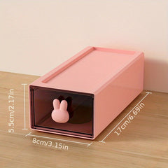 Large Capacity Pencil Case Transparent Drawer Storage Box