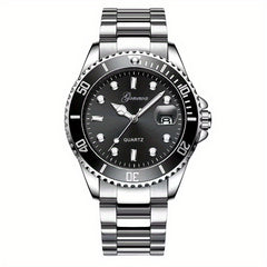 Men's Quartz Watch Luminous Calendar Steel Strap Wrist Watch