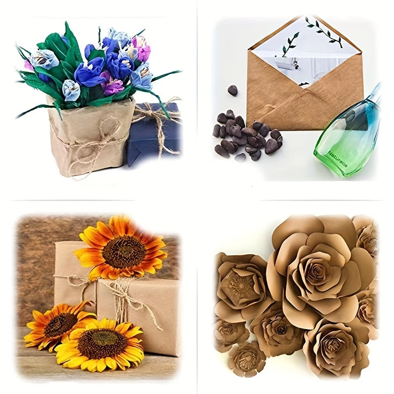 Brown Leather Paper Crafts Art Packaging Decoration Paper