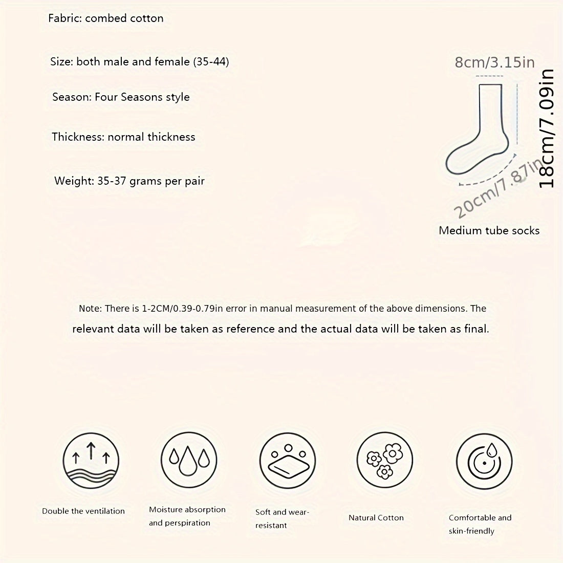 Breathable Mid Tube Socks Women's Stockings