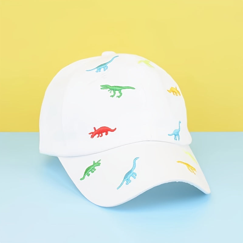 Kids Dino Embroidery Baseball Cap Boys Girls