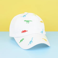 Kids Dino Embroidery Baseball Cap Boys Girls