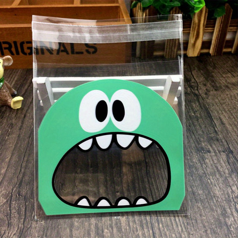 50PCS Monster Cookie Candy Bags - Perfect for Biscuits, Snacks & Christmas Decor