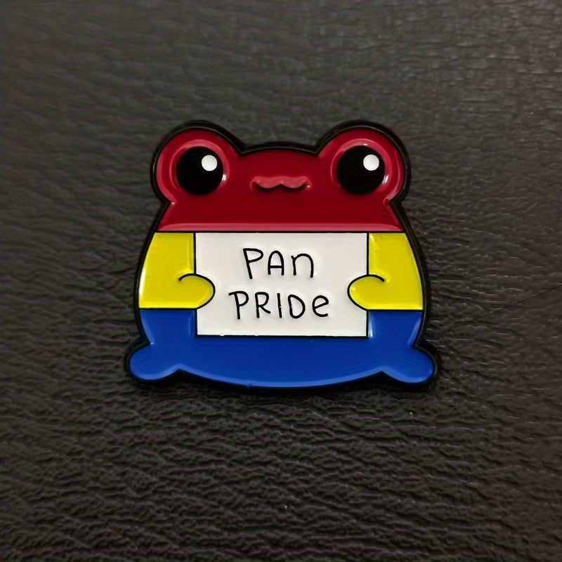 LGBT Rainbow Frog Breast Pin Men Cartoon Enamel Paint Emblem