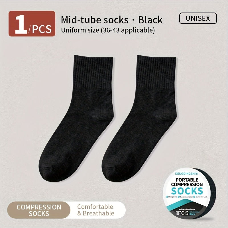5 Pairs Disposable Wash Cotton Compression Socks