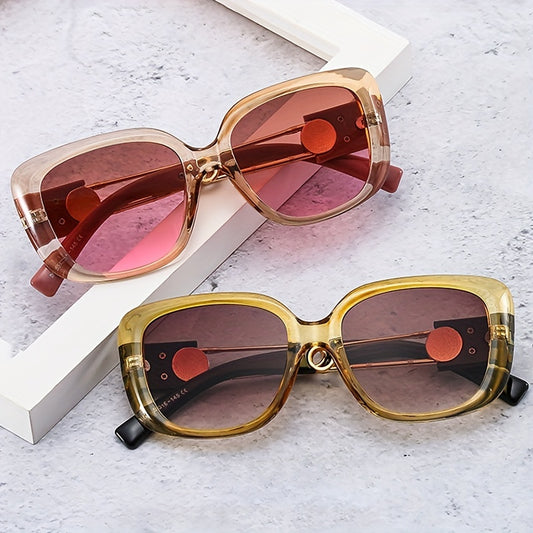 Square Gradient Lens Sunglasses Y2K Jelly Frame Glasses UV400
