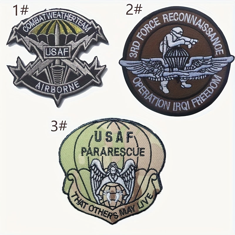 Airborne Series Patch Embroidered Morale Patches w/ Hook And Loop Fasteners