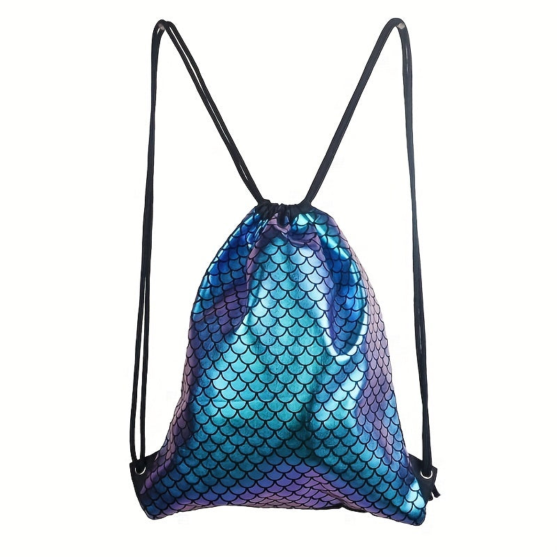 Colorful Print Drawstring Swim Gear Backpack Lightweight Waterproof Swimming Bag