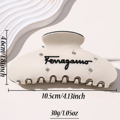 Rhinestone Decor Hair Claw Nonslip Ponytail Holder