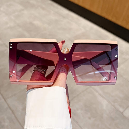 Vintage Oversized Square UV400 Sunglasses for Women Men