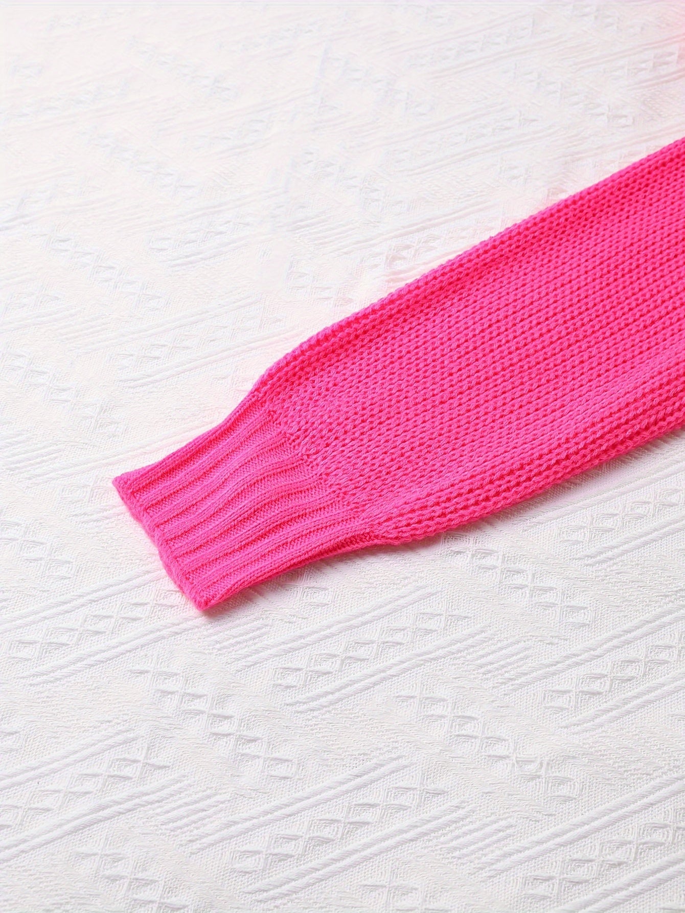  Colorblock Heart Long Sleeve Round Neck Jumper