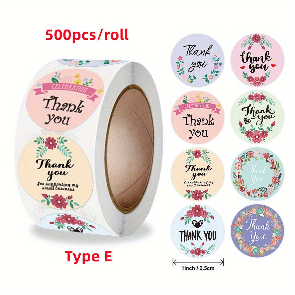 500pcs Round Stickers Seals Labels for Christmas Halloween Thank You