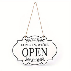 Double sided Door Sign Wooden OPEN CLOSED Bar Shop Sign