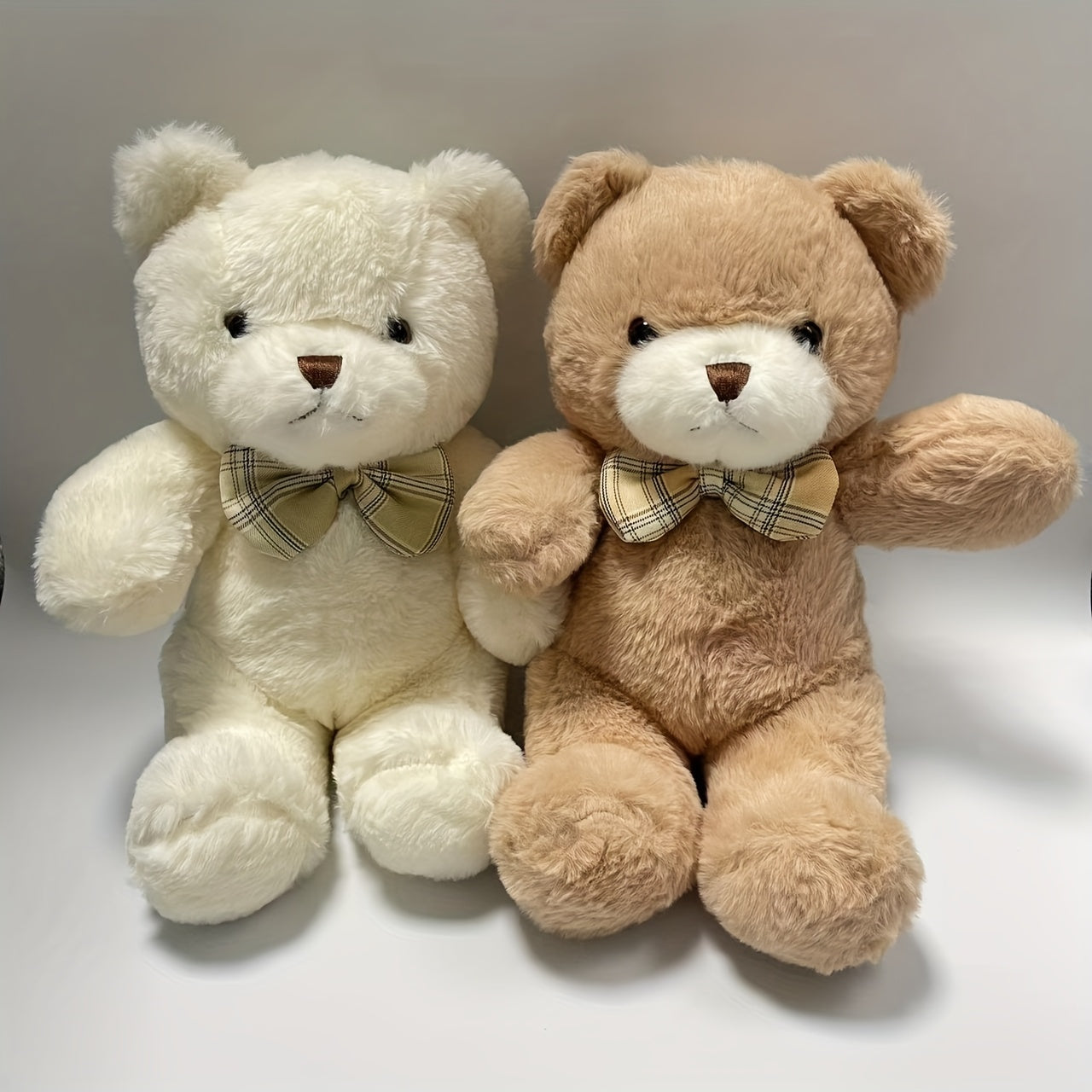 Bowtie Bear Plush Toy 12in Light Brown Halloween Thanksgiving Christmas