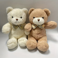 Bowtie Bear Plush Toy 12in Light Brown Halloween Thanksgiving Christmas