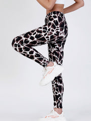 Women's Stone Print High Waist Cropped Pants