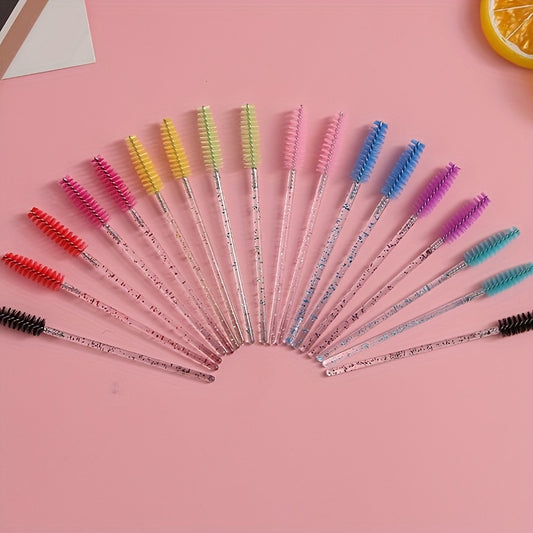 100pcs Crystal Mascara Wands Eyelash Brushes with Case