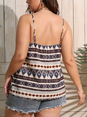  Tribal Print Backless Cami Top