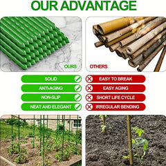 10pcs Coated Steel Plant Stakes 60cm Garden Tool Supplies Plant Holder