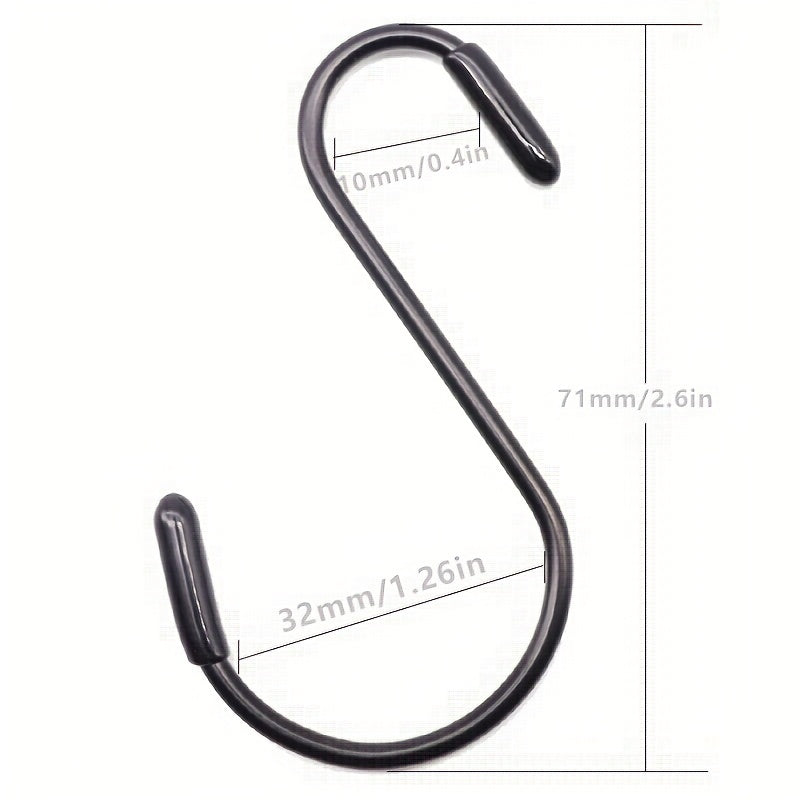 12pcs Long Hooks Silicone Metal Shower Curtain H