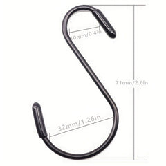12pcs Long Hooks Silicone Metal Shower Curtain H