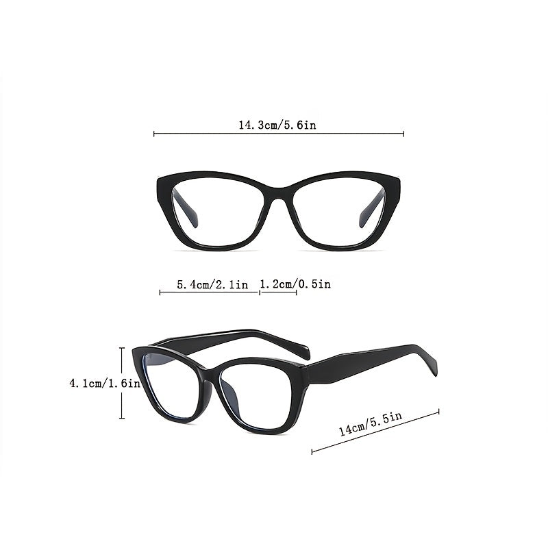 Cat Eye Anti Light Glasses For Women Men Clear Lens Myopia Glasses
