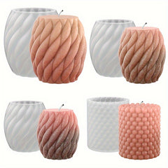 3D Silicone Candle Making Molds Cylinder Cube Ball Resin Casting Moulds