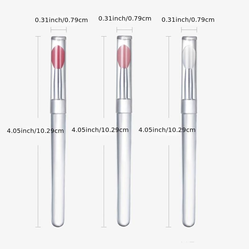 Silicone Lip Brush With Cover Dustproof Lip Film Brush Lipstick Brush