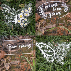 Acrylic Plant Markers Transparent Plant Cards Multifunctional Plant Labels