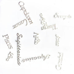 12 Constellation Charms Set Word Nail Charms For Nail Art Decoration